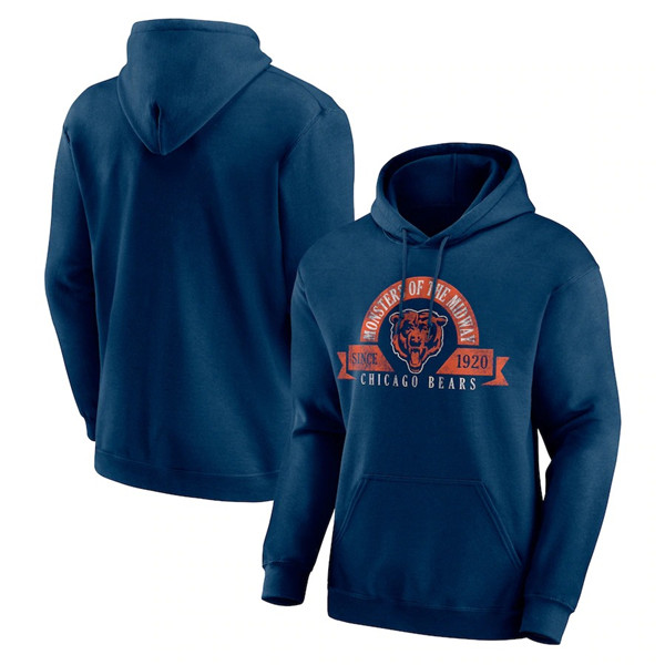 Men's Navy Chicago Bears Pullover Hoodie